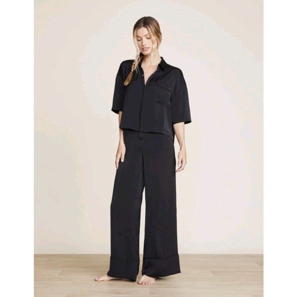 Barefoot Dreams Black Wide Leg Pants